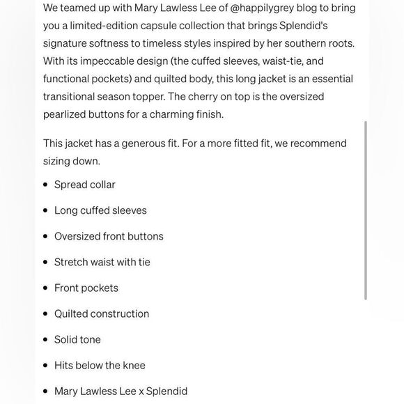 NWT Mary Lawless Lee x Splendid. XS - Picture 9 of 10